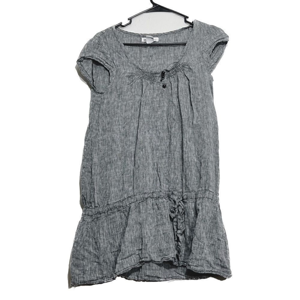 Kenzie, 100% linen, mini dress,‎ women’s size, small, short sleeve, scoopneck